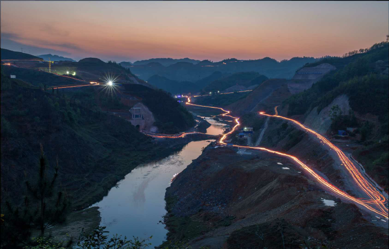 2018年3月29日黃家灣水利樞紐工程夜景，攝影 楊良強(qiáng) (1)_好圖看看.jpg